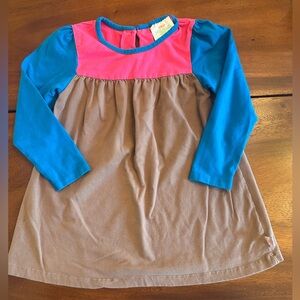 Lolly Wolly Doodle Pink and Blue Long Sleeve Tee Dress